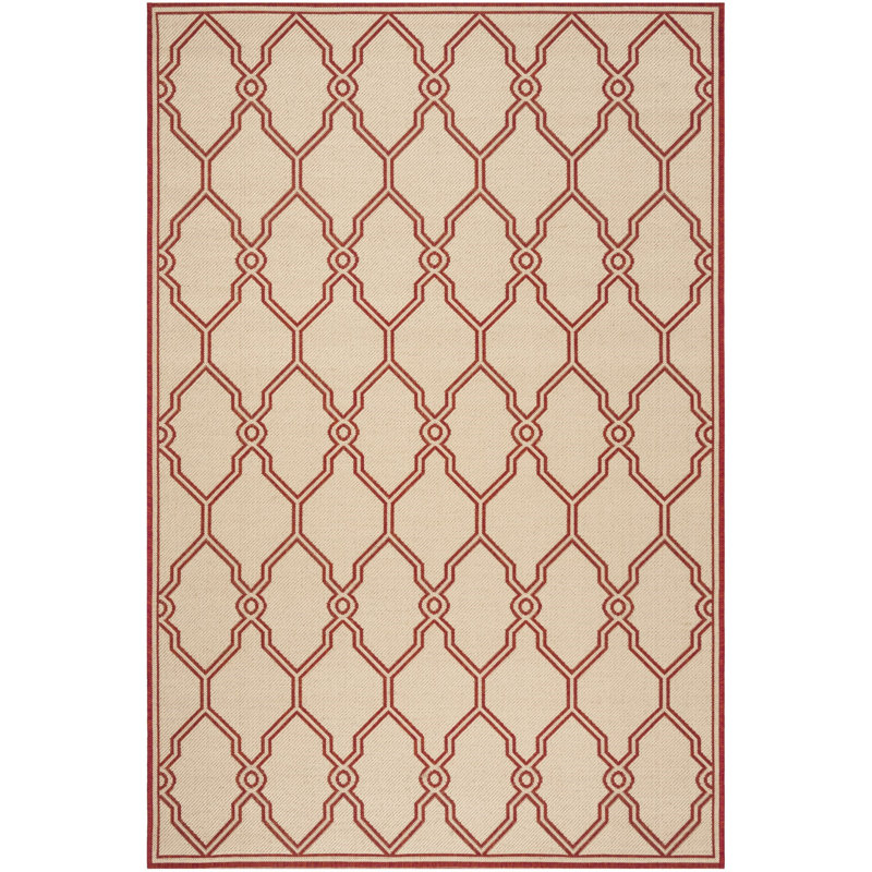 Tapis d'intérieur / extérieur à motif abstrait Ferrill Performance, Rectangle 8 pi x 10 pi