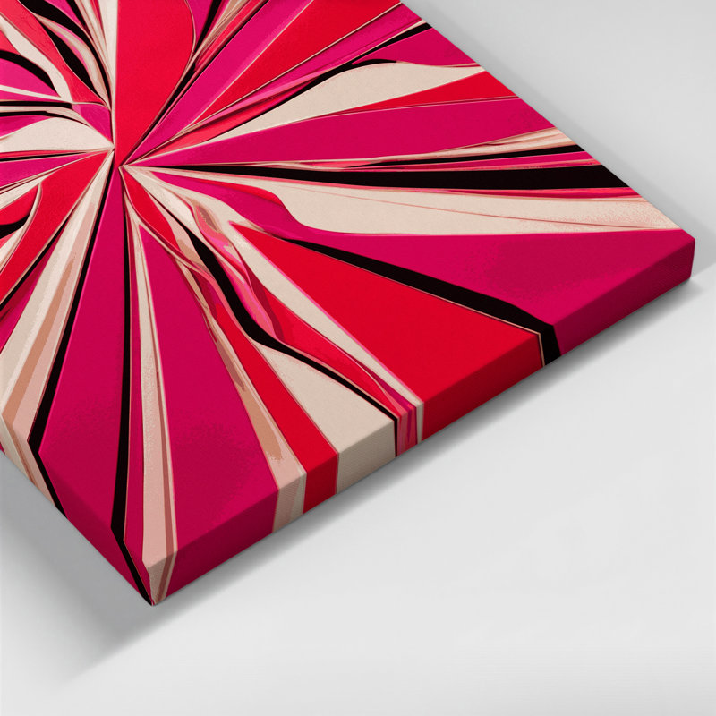 Abstract Shapes 20 Red Canvas Wall Art