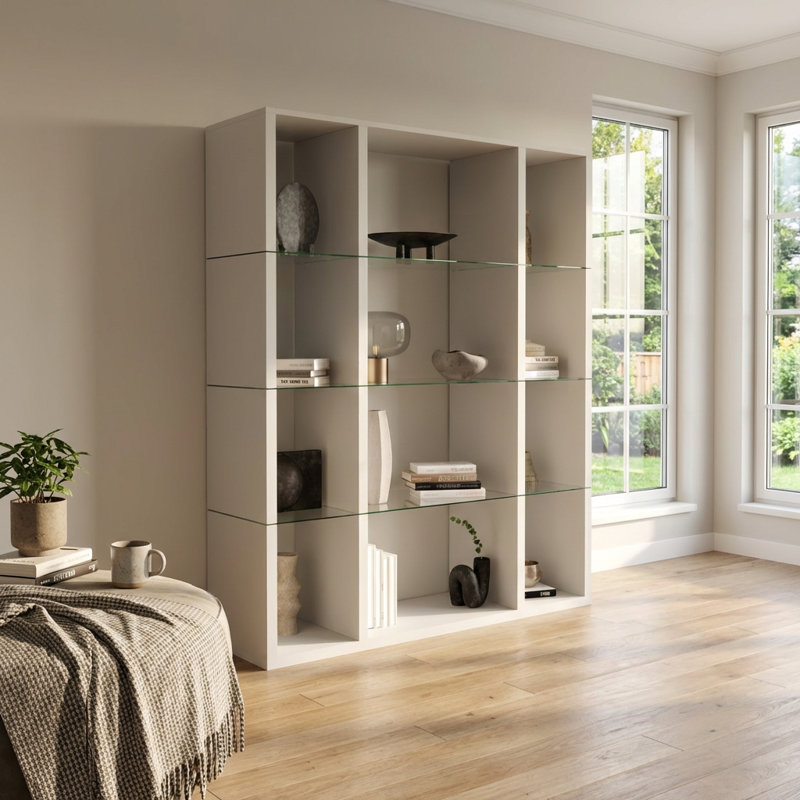 Catino 59.1" Bookcase with Matte Finish, White