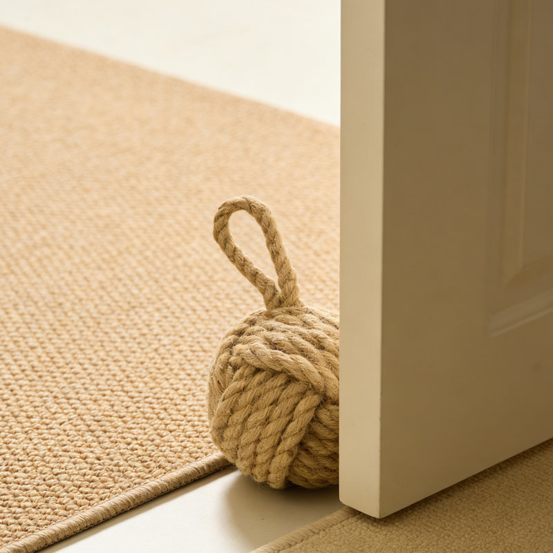 Butoir de porte lesté avec corde de 3,9 lb - arrêt de porte robuste tissé en corde épaisse naturelle, serre-livres polyvalent et décoration de tablettes, décoration de maison et de salle de bain à thème plage