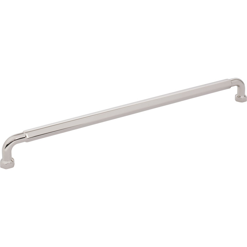 Dustin Bar Pull, Polished Nickel, 12" Center To Center