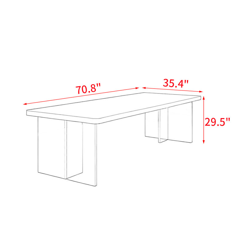 Czaplinksi, 29.5"H x 70.8"L x 35.4"W