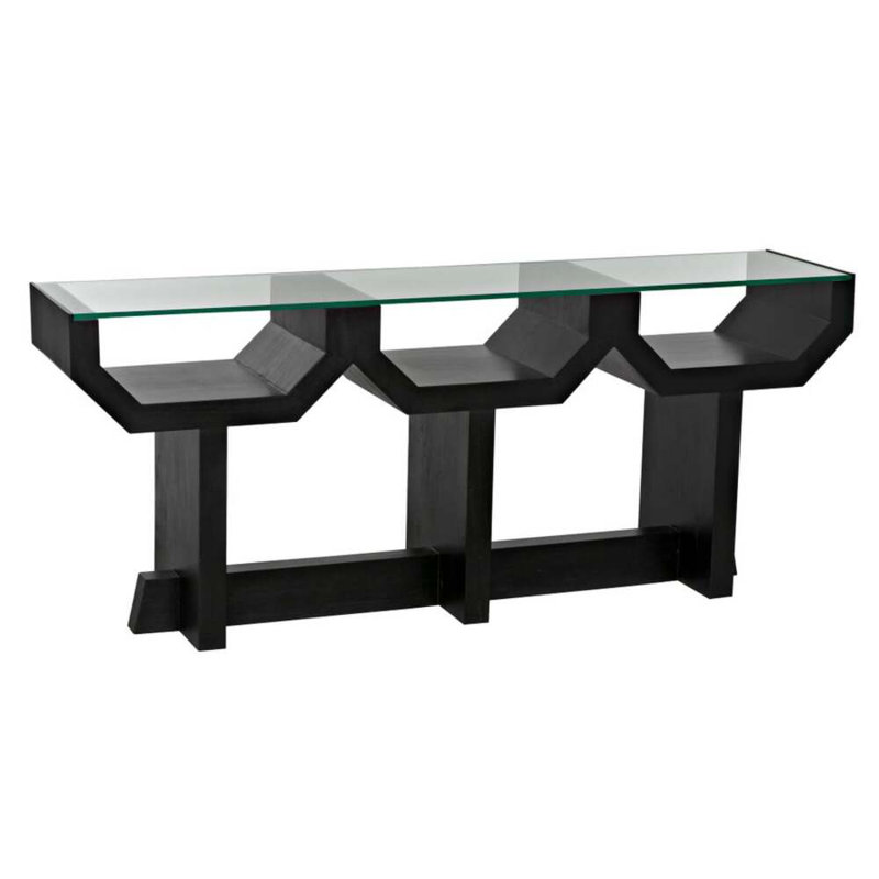 Ando 75'' W Glass Console Table