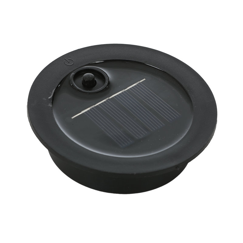 6-Inch Black Iron Solar Powered Outdoor Lantern