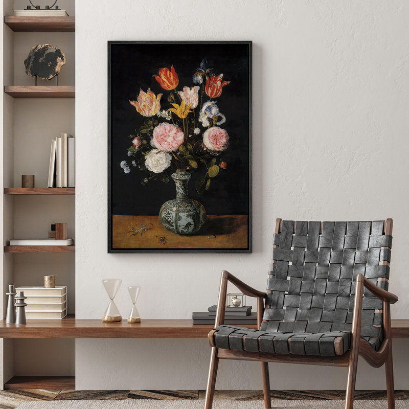 Bouquets de fleurs foncées dans un vase, illustrations de décor champêtre français rustique, Noir, H 24 po x l 16 po