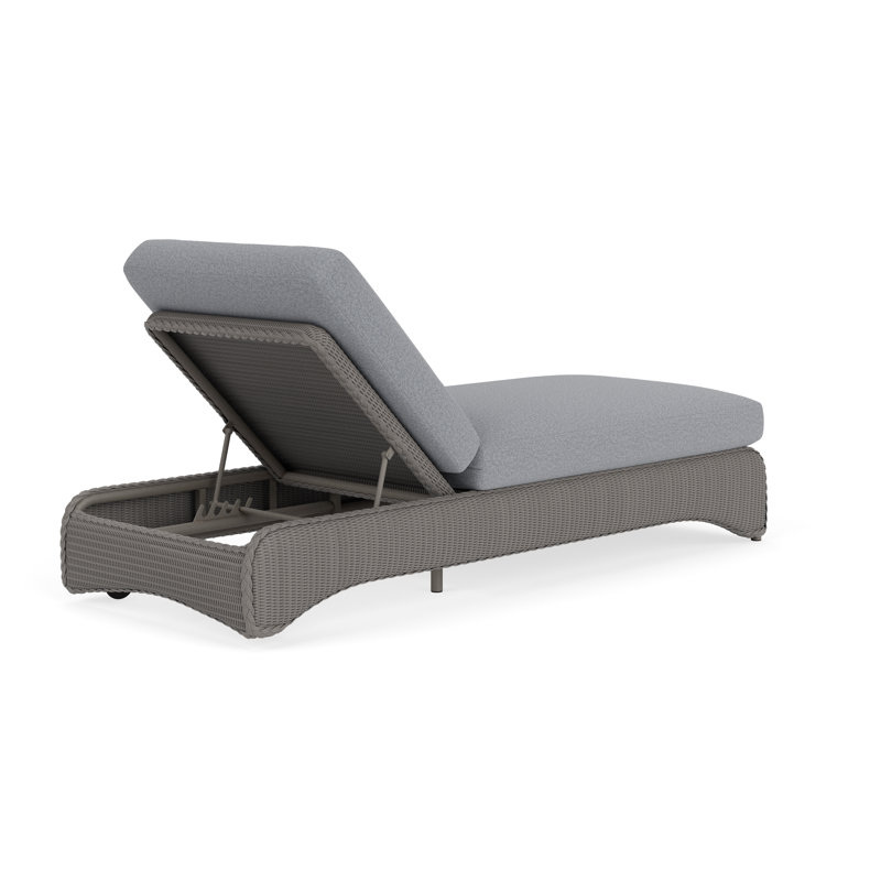 Loom Outdoor Chaise Lounge, Rumba Stonewashed, Pewter