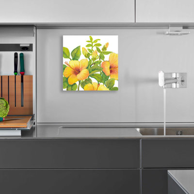 Art mural épique «Watercolor Hibiscus I» par Tim O'Toole