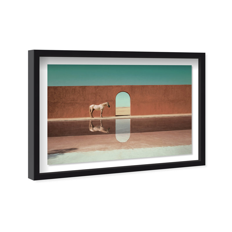 Western Reflections Print by Oliver Gal, 16.5"H x 11.5"W, Black Shadowbox