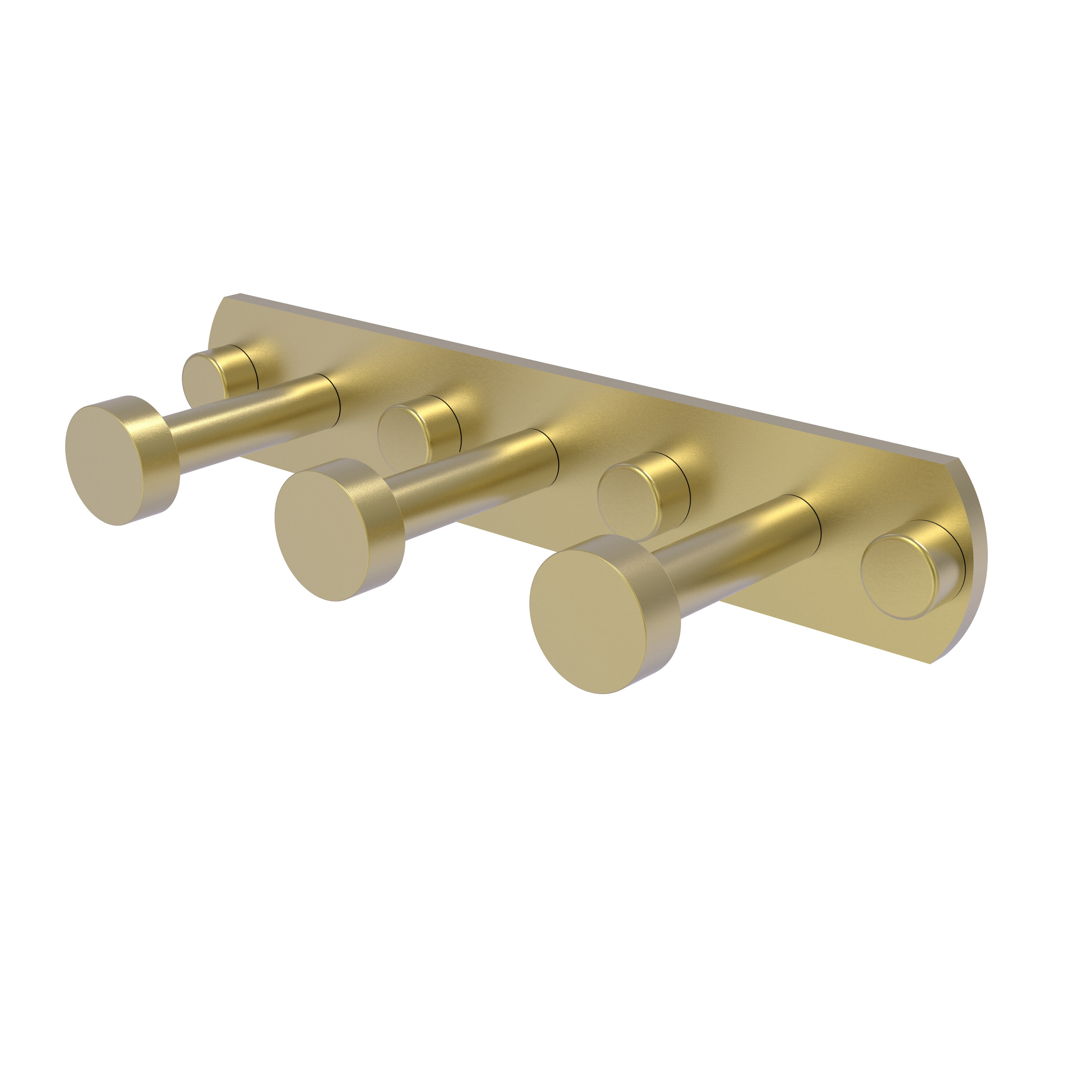 Allied Brass Fresno Collection 3 Position Multi Hook - Satin Brass