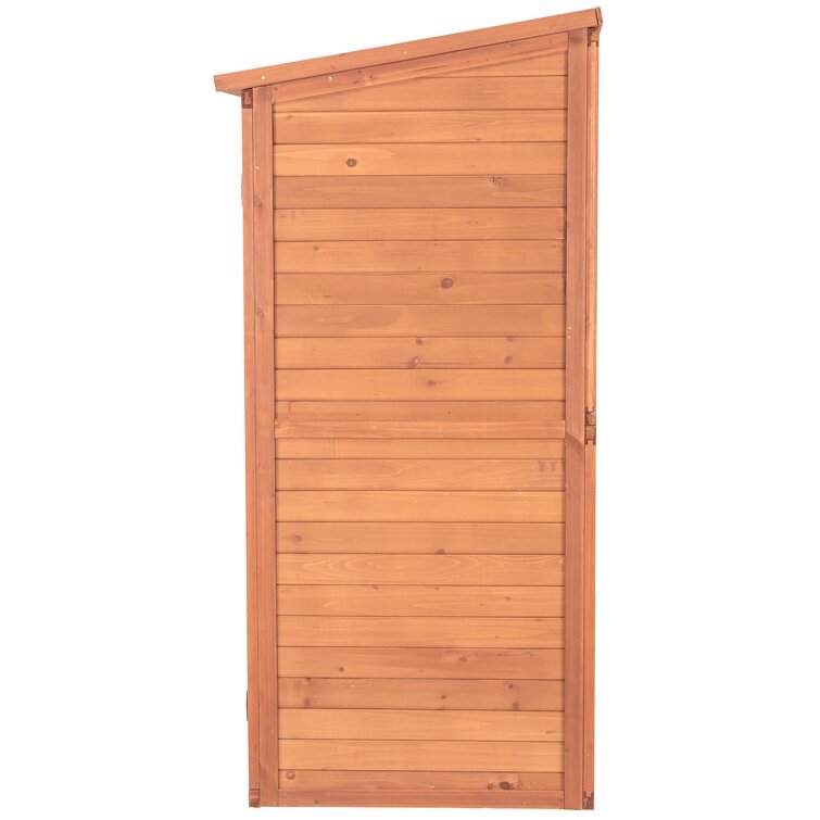 Leisure Season 5-ft x 3-ft Wood Storage Shed - Horizontal Refuse Storage  Shed, Cedar, Lean-to Style (55.0 Cu. Feet) in the Wood Storage Sheds  department at