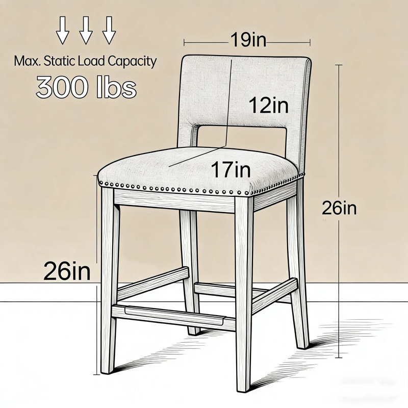 Ensemble de 3 tabourets de bar, tabourets de bar rembourrés à hauteur de comptoir, tabourets de comptoir modernes avec pieds en bois pour îlot de cuisine, brun