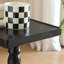 Table de bout carrée en bois massif, table à boissons à piédestal, petite table d'angle, grand support à plante - noir-2129112405