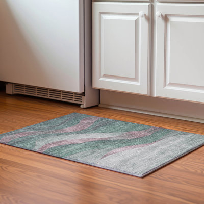 Premium Machine Washable Mayfield AMF1892 Swirls Rug