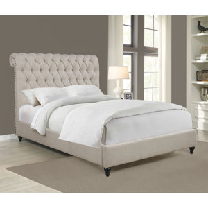 Gracie Oaks Goutier Upholstered Sleigh Bed & Reviews | Wayfair