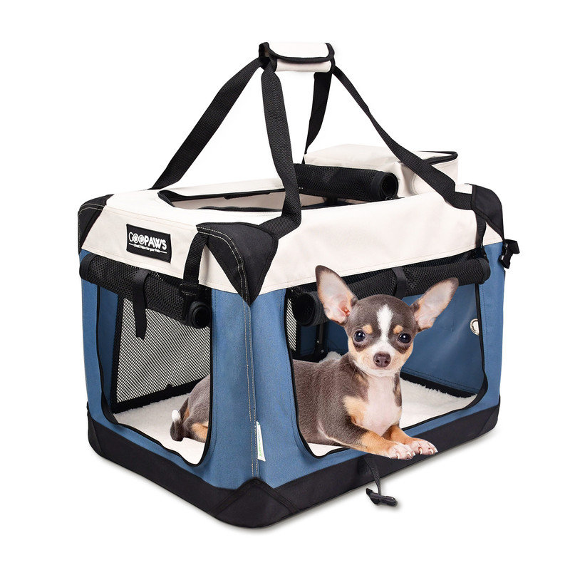 Image showcasing Jespet GOOPAWS Soft Pet Crates Kennel 3 Door Soft Sided Travel Pet ...