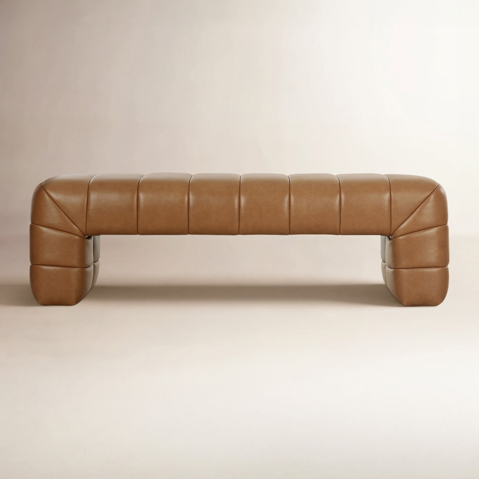 Judy Bench Tan Leather