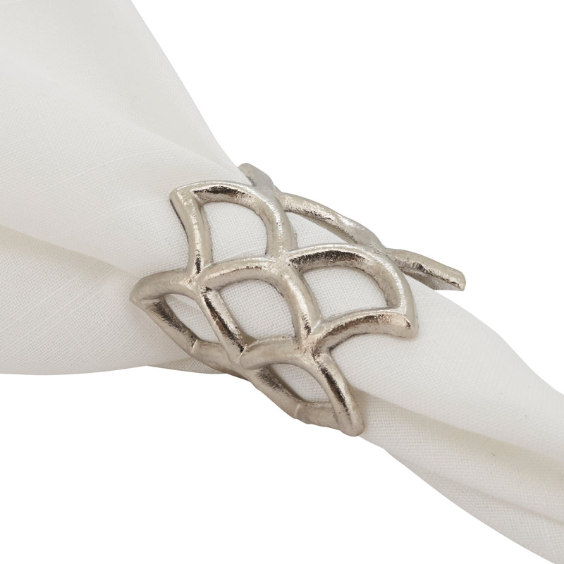 Ensemble de 4 serviettes de table Seaside Serenity, Argent