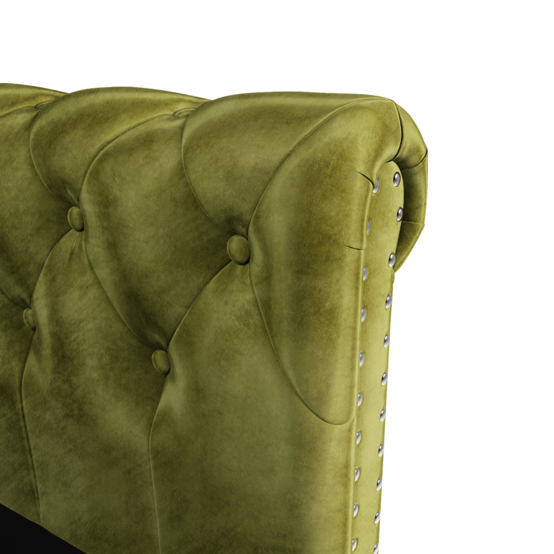 Lahari  Velvet Daybed, Green
