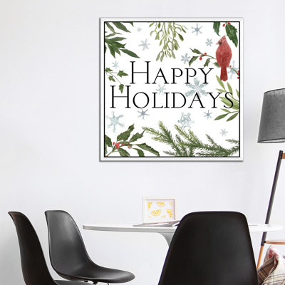 Peace And Joy Cardinal III by Sara Zieve Miller - Gallery-Wrapped Canvas Giclée on Canvas