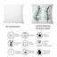 Carré, duo de feuilles tropicales - Coussin décoratif imprimé maison de campagne-60158559