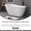 59,1 po X 30,7 po Baignoire de trempage autoportante en acrylique blanc brillant