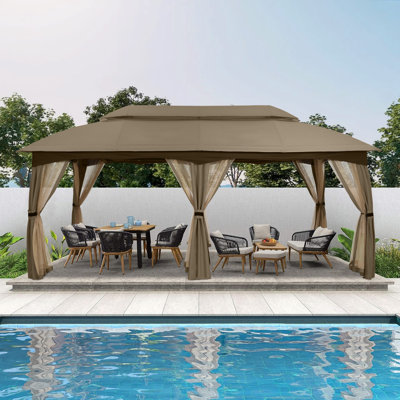 L 20 pi. X 10 pi. D Pavillon de jardin en acier