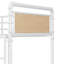 Lit superposé simple au dessus d'un lit simple en métal avec 3 marches, blanc, détachable et convertible, robuste, lit industriel blanc Idéal, chambres de garde-corps, surface lisse, rangement de 8,1 po, poids de 300 lb