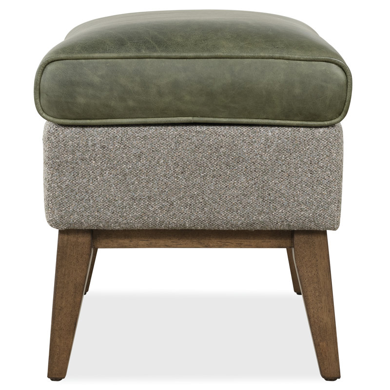 CC Leather Ottoman, Green
