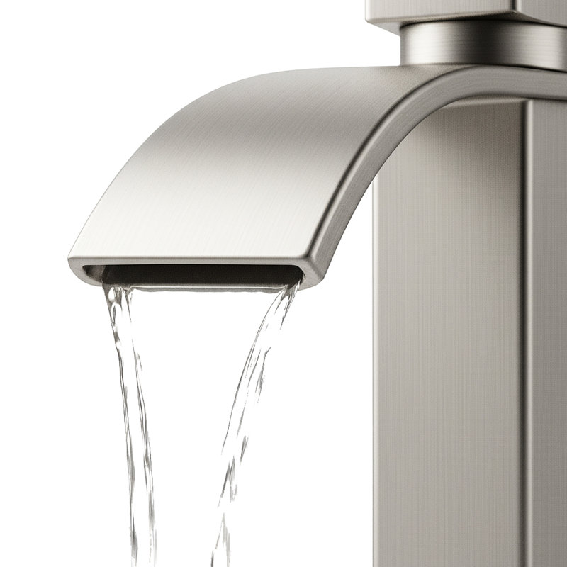 Single Hole Bathroom Faucet, Brushed Nickel, Stainless Steel, Lever Handle, Supply Lines Included For Quick And Easy Setup Nickel Finish, Steel Build,