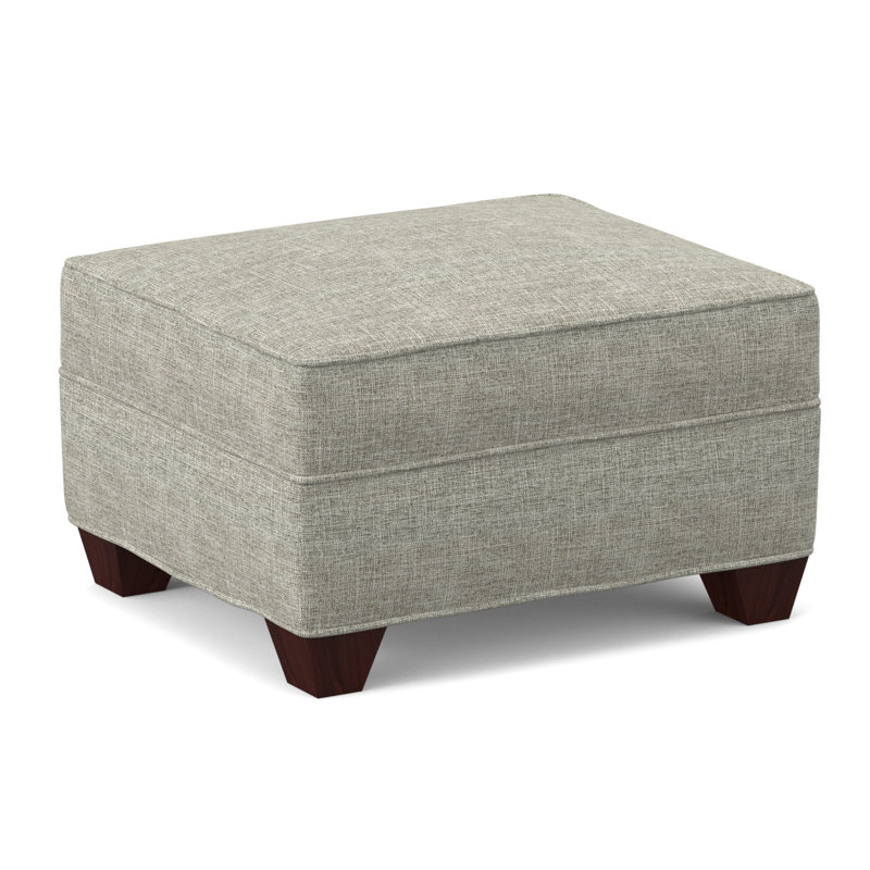 Repose-pieds rectangulaire large de 26 po Phillips, Empire acajou, Quartz Archetype