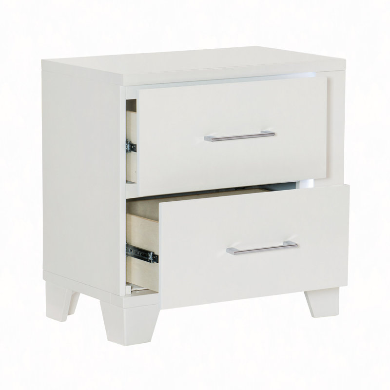 Table de chevet pour chambre à coucher 1pc avec table de chevet en bois clair