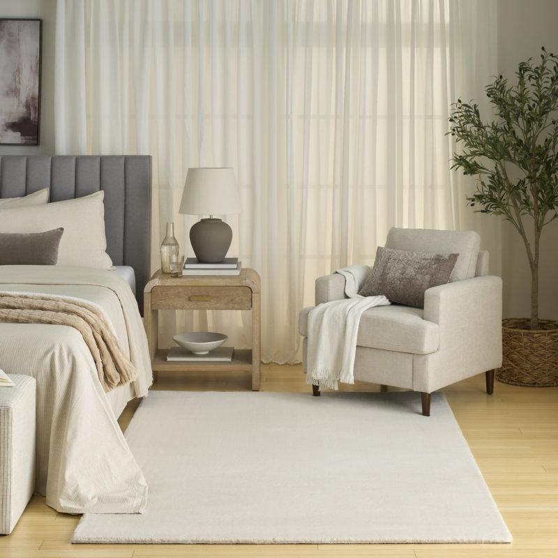Maselli Beige Contemporary Indoor Rug, Round 5'