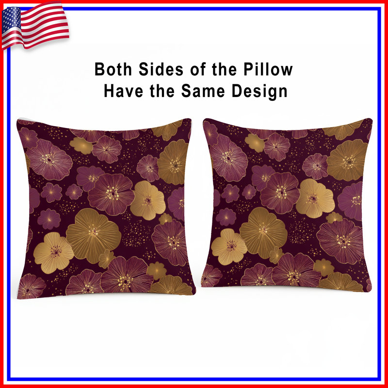 Coussin Floral, 20 po x 20 po