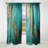 Turquoise Tranquility VI - Abstract Landscapes Curtain - Blackout Abstract Curtain - 1 Panels-1950464547