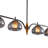 Ember 4-Light Smoked Glass LED Chandelier - Black