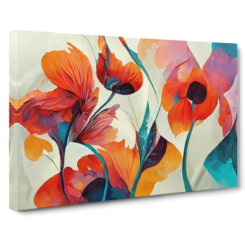 Artistic Floral - Wrapped Canvas, 35cm H x 50cm W x 3cm D