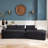Boneless 133.9" Pure Sponge Soft Seat Sofa-841448342