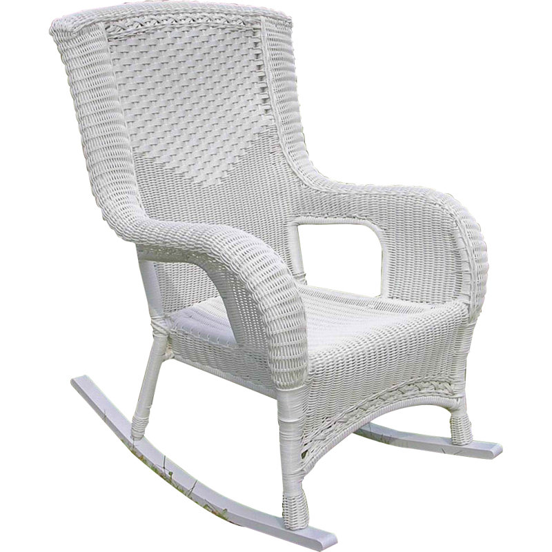 Chaise berçante Leevon, Blanc