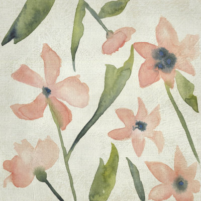 " Blush Pink Blooms IV " by Chariklia Zarris Painting Print