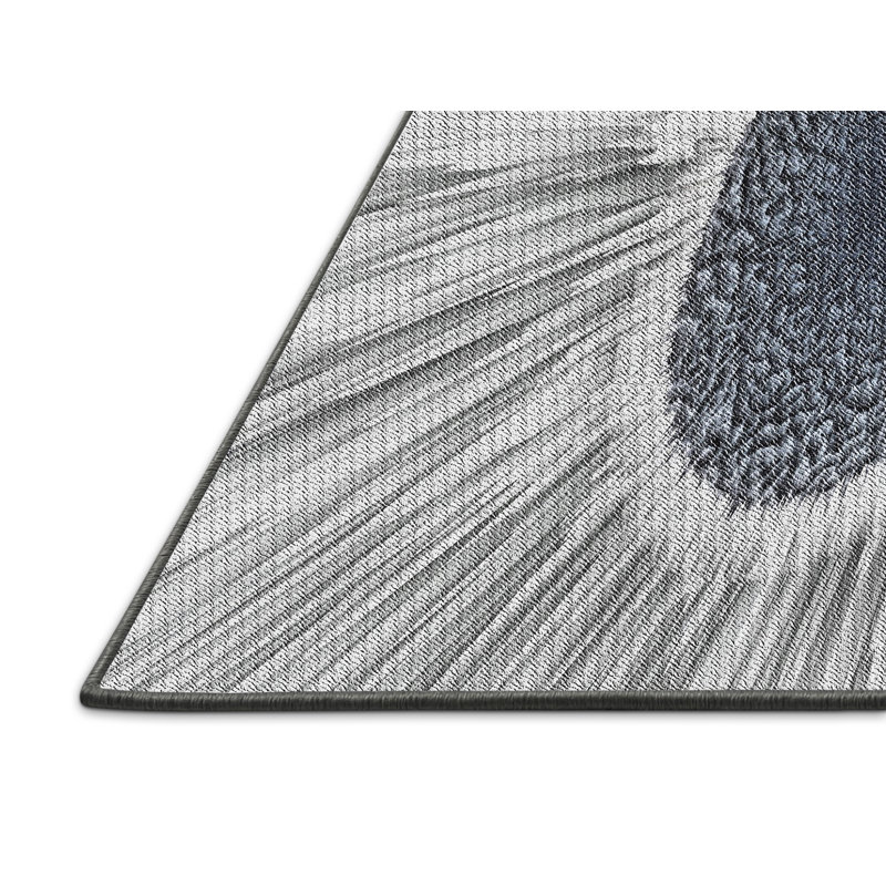 Tapis abstrait gris, Rectangle 8 pi x 12 pi