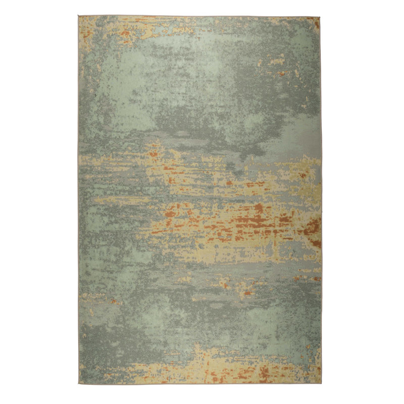 Ranger Abstract Area Rug in Beige/Gray/Green
