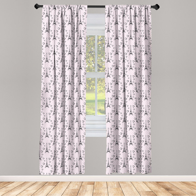 Rideaux 4 panneaux East Urban Home Eiffel, L 56 po x L 63 po