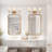 Lidia 3 - Light Dimmable Amber Gold Vanity Light with Off-White Shades Accents