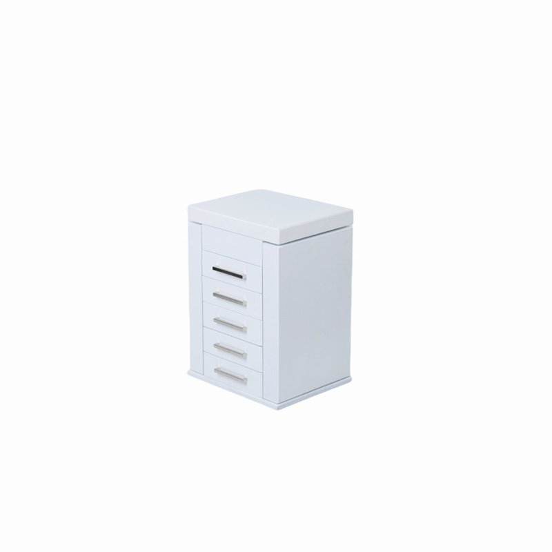 Boîte à bijoux élégante et moderne, Blanc