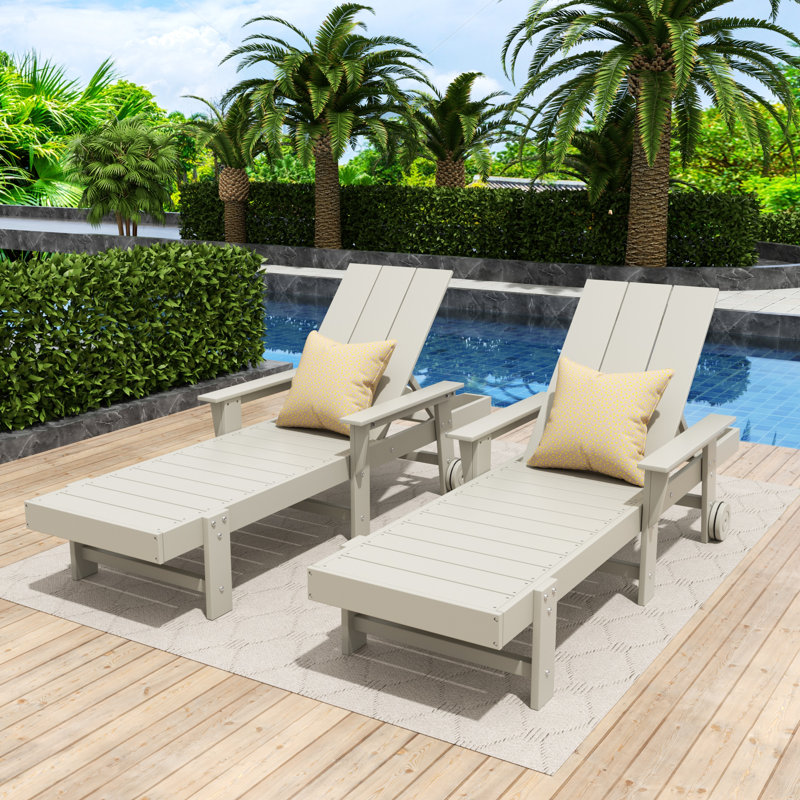 Joubert Outdoor Chaise Lounge Set, Sand