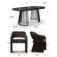Ensemble de table de salle à manger pour 6 personnes avec table extensible et 6 chaises rembourrées en tissu-547985327