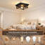 Plafonnier encastré carré 2 lumières bronze-1759379385-1759379391