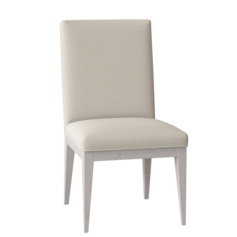 Chaise parsons rembourrée Logan, Bisque, Écaille de tortue lin