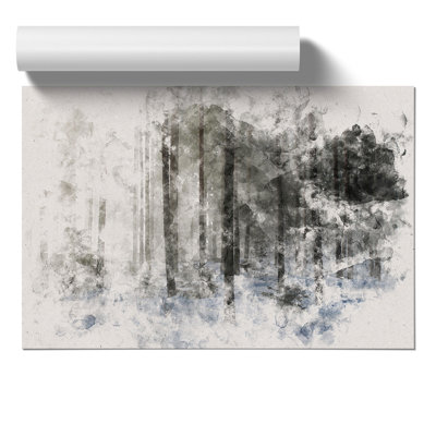 Winter Forest Watercolour - Frameless Print