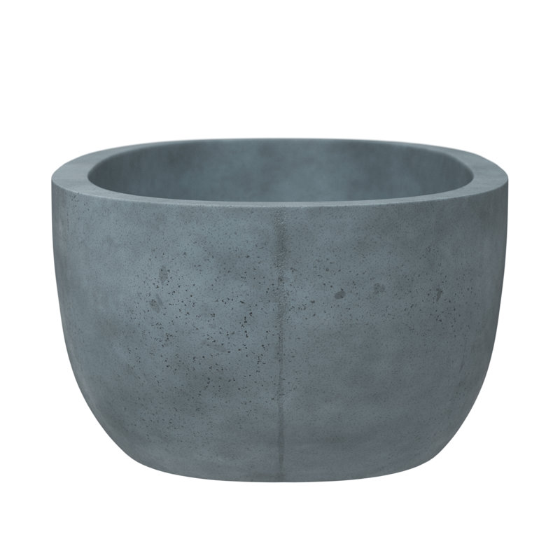 Avalon NativeStone Freestanding Soaking Cement Bathtub, Ocean, 22" H x 36" W x 66" L